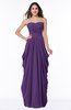 ColsBM Wren Dark Purple Informal Sleeveless Half Backless Chiffon Floor Length Plus Size Bridesmaid Dresses