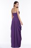 ColsBM Wren Dark Purple Informal Sleeveless Half Backless Chiffon Floor Length Plus Size Bridesmaid Dresses