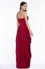 ColsBM Wren Dark Red Informal Sleeveless Half Backless Chiffon Floor Length Plus Size Bridesmaid Dresses