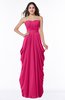 ColsBM Wren Fuschia Informal Sleeveless Half Backless Chiffon Floor Length Plus Size Bridesmaid Dresses