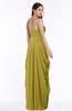 ColsBM Wren Golden Olive Informal Sleeveless Half Backless Chiffon Floor Length Plus Size Bridesmaid Dresses