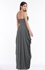 ColsBM Wren Grey Informal Sleeveless Half Backless Chiffon Floor Length Plus Size Bridesmaid Dresses