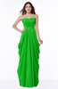ColsBM Wren Jasmine Green Informal Sleeveless Half Backless Chiffon Floor Length Plus Size Bridesmaid Dresses