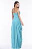 ColsBM Wren Light Blue Informal Sleeveless Half Backless Chiffon Floor Length Plus Size Bridesmaid Dresses