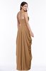 ColsBM Wren Light Brown Informal Sleeveless Half Backless Chiffon Floor Length Plus Size Bridesmaid Dresses