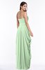 ColsBM Wren Light Green Informal Sleeveless Half Backless Chiffon Floor Length Plus Size Bridesmaid Dresses