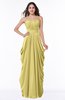 ColsBM Wren Misted Yellow Informal Sleeveless Half Backless Chiffon Floor Length Plus Size Bridesmaid Dresses