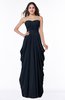 ColsBM Wren Navy Blue Informal Sleeveless Half Backless Chiffon Floor Length Plus Size Bridesmaid Dresses
