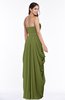 ColsBM Wren Olive Green Informal Sleeveless Half Backless Chiffon Floor Length Plus Size Bridesmaid Dresses