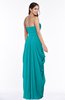 ColsBM Wren Peacock Blue Informal Sleeveless Half Backless Chiffon Floor Length Plus Size Bridesmaid Dresses