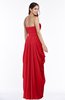 ColsBM Wren Red Informal Sleeveless Half Backless Chiffon Floor Length Plus Size Bridesmaid Dresses