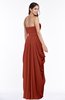 ColsBM Wren Rust Informal Sleeveless Half Backless Chiffon Floor Length Plus Size Bridesmaid Dresses