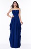 ColsBM Wren Sodalite Blue Informal Sleeveless Half Backless Chiffon Floor Length Plus Size Bridesmaid Dresses