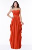 ColsBM Wren Tangerine Tango Informal Sleeveless Half Backless Chiffon Floor Length Plus Size Bridesmaid Dresses
