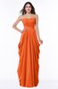 ColsBM Wren Tangerine Informal Sleeveless Half Backless Chiffon Floor Length Plus Size Bridesmaid Dresses
