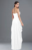 ColsBM Wren White Informal Sleeveless Half Backless Chiffon Floor Length Plus Size Bridesmaid Dresses