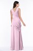 ColsBM Nora Baby Pink Elegant A-line V-neck Sleeveless Zip up Sash Plus Size Bridesmaid Dresses