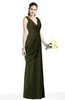 ColsBM Nora Beech Elegant A-line V-neck Sleeveless Zip up Sash Plus Size Bridesmaid Dresses