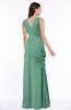 ColsBM Nora Bristol Blue Elegant A-line V-neck Sleeveless Zip up Sash Plus Size Bridesmaid Dresses