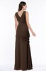 ColsBM Nora Copper Elegant A-line V-neck Sleeveless Zip up Sash Plus Size Bridesmaid Dresses