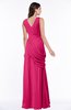 ColsBM Nora Fuschia Elegant A-line V-neck Sleeveless Zip up Sash Plus Size Bridesmaid Dresses
