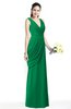 ColsBM Nora Jelly Bean Elegant A-line V-neck Sleeveless Zip up Sash Plus Size Bridesmaid Dresses