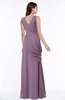 ColsBM Nora Mauve Elegant A-line V-neck Sleeveless Zip up Sash Plus Size Bridesmaid Dresses