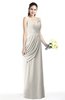 ColsBM Nora Off White Elegant A-line V-neck Sleeveless Zip up Sash Plus Size Bridesmaid Dresses