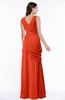 ColsBM Nora Persimmon Elegant A-line V-neck Sleeveless Zip up Sash Plus Size Bridesmaid Dresses