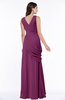 ColsBM Nora Raspberry Elegant A-line V-neck Sleeveless Zip up Sash Plus Size Bridesmaid Dresses