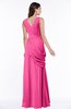 ColsBM Nora Rose Pink Elegant A-line V-neck Sleeveless Zip up Sash Plus Size Bridesmaid Dresses