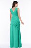 ColsBM Nora Viridian Green Elegant A-line V-neck Sleeveless Zip up Sash Plus Size Bridesmaid Dresses