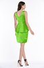 ColsBM Desiree Classic Green Classic Column V-neck Sleeveless Half Backless Sash Wedding Guest Dresses