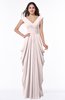 ColsBM Alice Angel Wing Mature V-neck Short Sleeve Chiffon Floor Length Plus Size Bridesmaid Dresses