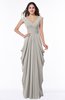 ColsBM Alice Ashes Of Roses Mature V-neck Short Sleeve Chiffon Floor Length Plus Size Bridesmaid Dresses