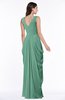 ColsBM Alice Beryl Green Mature V-neck Short Sleeve Chiffon Floor Length Plus Size Bridesmaid Dresses