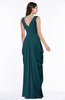 ColsBM Alice Blue Green Mature V-neck Short Sleeve Chiffon Floor Length Plus Size Bridesmaid Dresses