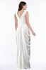 ColsBM Alice Cloud White Mature V-neck Short Sleeve Chiffon Floor Length Plus Size Bridesmaid Dresses