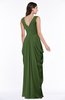 ColsBM Alice Garden Green Mature V-neck Short Sleeve Chiffon Floor Length Plus Size Bridesmaid Dresses