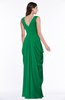 ColsBM Alice Green Mature V-neck Short Sleeve Chiffon Floor Length Plus Size Bridesmaid Dresses