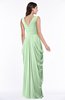 ColsBM Alice Light Green Mature V-neck Short Sleeve Chiffon Floor Length Plus Size Bridesmaid Dresses