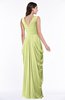 ColsBM Alice Lime Sherbet Mature V-neck Short Sleeve Chiffon Floor Length Plus Size Bridesmaid Dresses