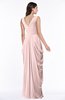 ColsBM Alice Pastel Pink Mature V-neck Short Sleeve Chiffon Floor Length Plus Size Bridesmaid Dresses