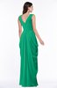 ColsBM Alice Pepper Green Mature V-neck Short Sleeve Chiffon Floor Length Plus Size Bridesmaid Dresses