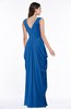 ColsBM Alice Royal Blue Mature V-neck Short Sleeve Chiffon Floor Length Plus Size Bridesmaid Dresses