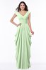 ColsBM Alice Seacrest Mature V-neck Short Sleeve Chiffon Floor Length Plus Size Bridesmaid Dresses