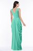 ColsBM Alice Seafoam Green Mature V-neck Short Sleeve Chiffon Floor Length Plus Size Bridesmaid Dresses