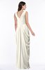 ColsBM Alice Whisper White Mature V-neck Short Sleeve Chiffon Floor Length Plus Size Bridesmaid Dresses