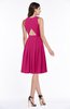 ColsBM Daphne Beetroot Purple Elegant A-line Jewel Half Backless Chiffon Knee Length Prom Dresses