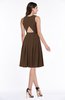 ColsBM Daphne Chocolate Brown Elegant A-line Jewel Half Backless Chiffon Knee Length Prom Dresses